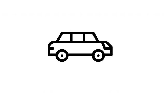 limousine minimalist stroke animation