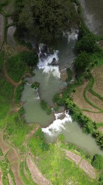 WEEKACURA WATERFALL, RICE FIELDS, RIVER, SUMBA, INDONESIA