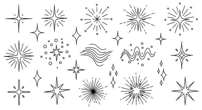 adobe Starburst symbols and shapes collection for graphic design flash