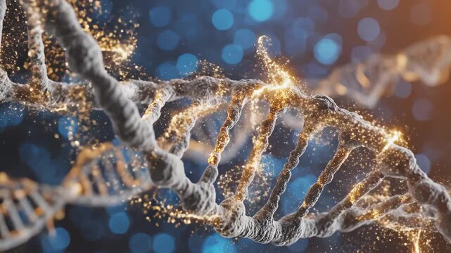 DNA double helix structure perfect for UI/UX design and motion graphics