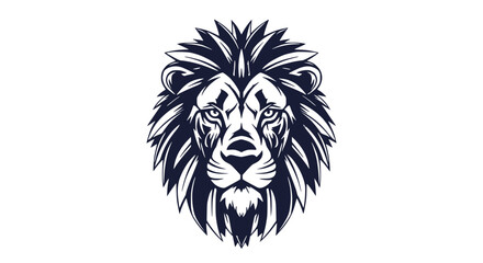 Majestic Lion Head Emblem, Fierce Animal Portrait, King of Jungle Symbol © Slamet