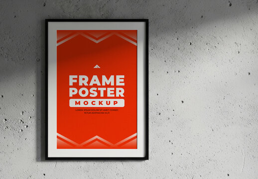 Minimal Frame Poster Mockup AI Clean Wall Presentation