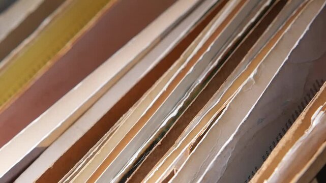 Organizing old papers and documents in a box