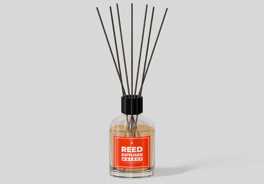 Reed Diffuser Mockup PSD for Home Fragrance Branding Display