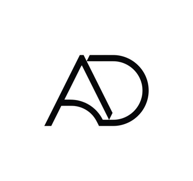 ad da d a letter logo design. Minimal monogram emblem, classic style  Alphabet vector logo design. Premium Business logo, White background