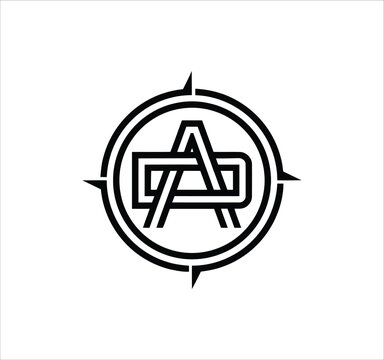 ad da d a letter logo design. Minimal monogram emblem, classic style  Alphabet vector logo design. Premium Business logo, White background