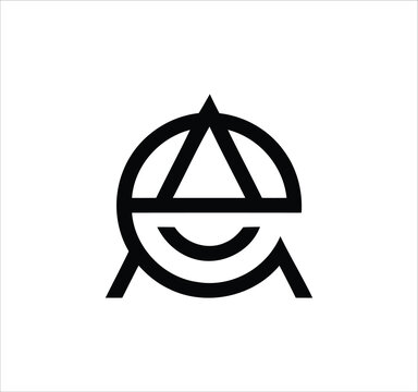 ae ea e a letter logo design. Minimal monogram emblem, classic style  Alphabet vector logo design. Premium Business logo, White background
