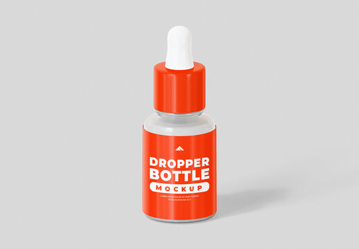 Dropper Bottle Mockup PSD for Serum Skincare Packaging Branding