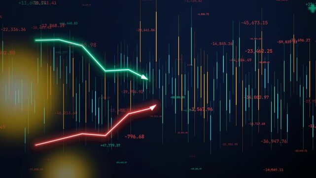 Volatility Storm: High Frequency Trading Data Chaos Visualization 4K Alpha