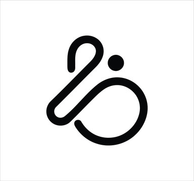 bi ib i b letter logo design. Minimal monogram emblem, classic style  Alphabet vector logo design. Premium Business logo, White background