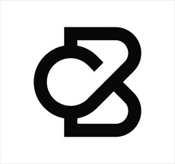 bc cb c b letter logo design. Minimal monogram emblem, classic style  Alphabet vector logo design. Premium Business logo, White background © ksART