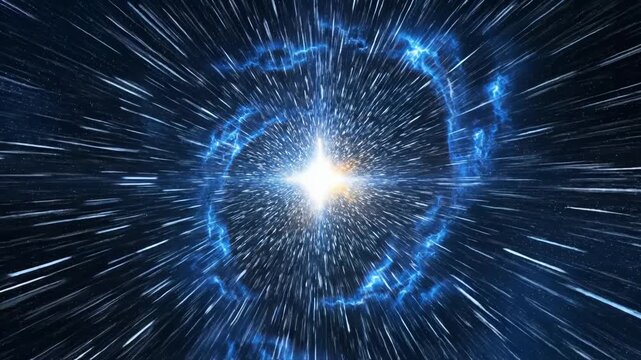 Abstract space starburst ideal for sleek commercial backgrounds and title sequences
