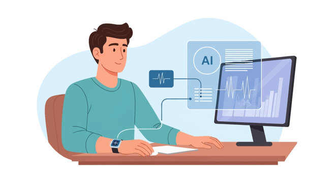 doctor working on computer