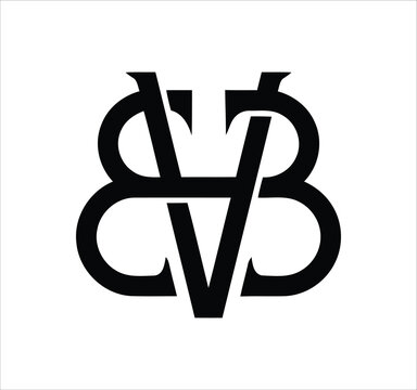 bvb bv b letter logo design. Minimal monogram emblem, classic style  Alphabet vector logo design. Premium Business logo, White background