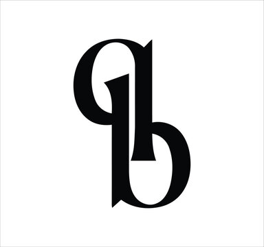 bq qb q b letter logo design. Minimal monogram emblem, classic style  Alphabet vector logo design. Premium Business logo, White background