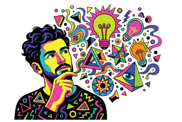 Man with creative thought process. © Kenn