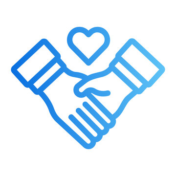 Holding hand Line Gradient Icon