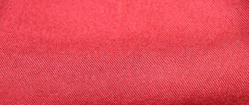 High resolution red fabric texture background abstract soft textile pattern for graphic design