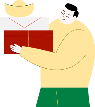 Man Holding Boxes of Presents