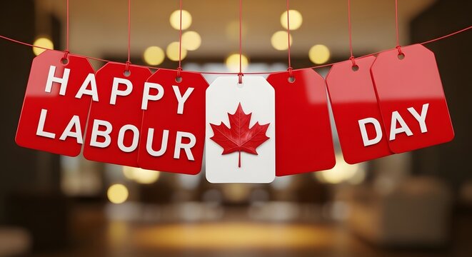Happy Labour Day Canada celebration banner