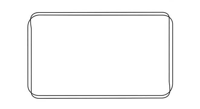 Blank rounded rectangle shape with outline on white background.