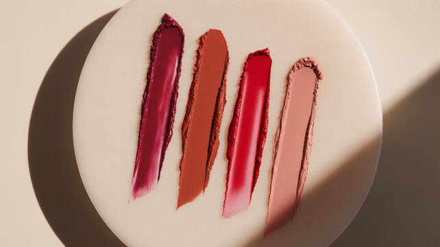 Verschiedene Lippenstift Texturen
