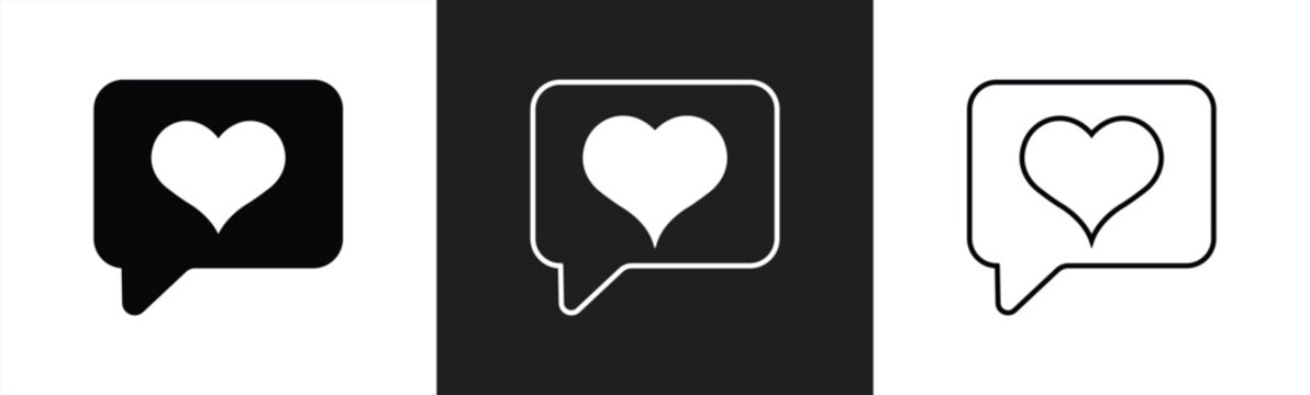 Like a thin and solid line message icon. Multi-series icon. Minimalist web icon. Vector illustration.