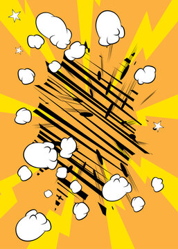 Cartoon background, comic book backdrop. Retro vector comics pop art design.