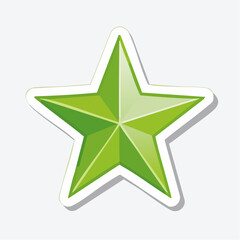 Obraz premium Green Star Icon