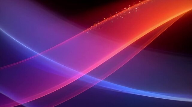 Vibrant colored lights intersect in a mesmerizing abstract scene with glowing lines.