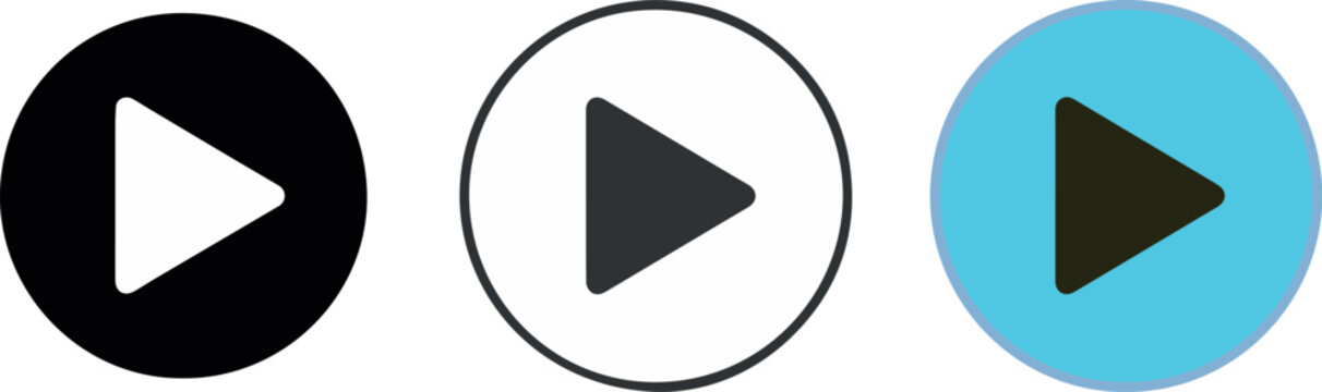 Color circular play buttons for streaming controls