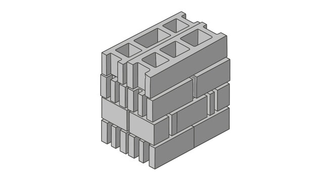 Cinder block, concrete brick, construction material, gray texture