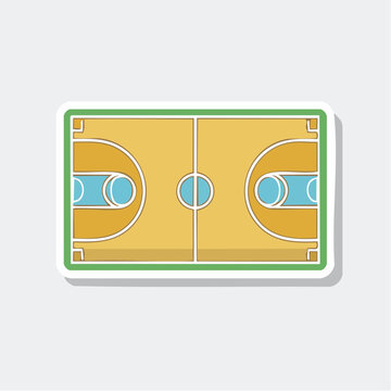 Basketball Court Illustration