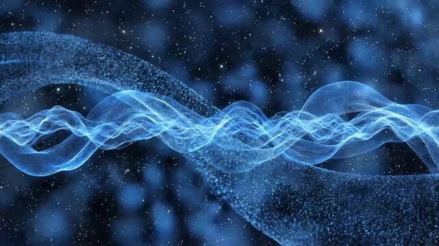 Blue wave pattern in space ideal for sleek commercial backgrounds and title sequences