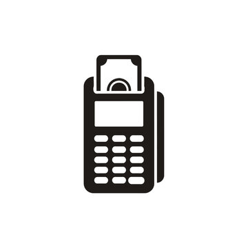 Card payment terminal machine icon.