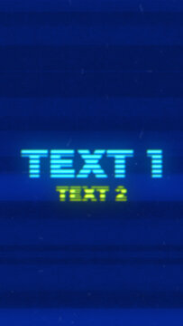 Vertical Retro Old TV VHS Text for Mobile Analog Stories