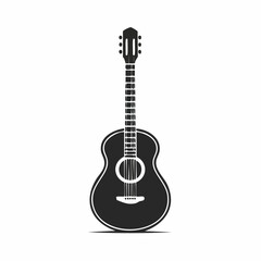 Obraz premium Acoustic Guitar Silhouette