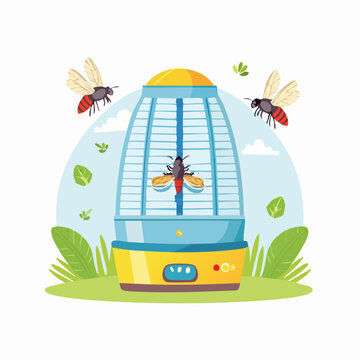 Insect Zapper Attracting Moths and Bugs