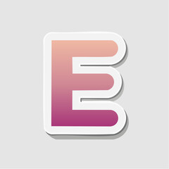 Obraz premium Letter E with Gradient and Shadow