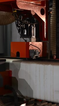 Expansive Industrial Setup, Large Scale Manufacturing System Featuring Gantry And Extraction Units . Media