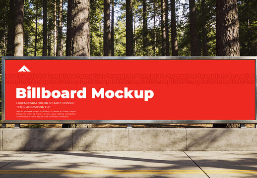 Realistic Outdoor Billboard Mockup PSD for Advertising Campaign Branding
