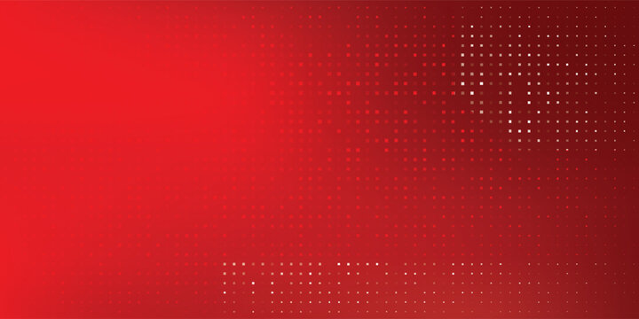 Stylish red background with pixel grid pattern and light effects. Clean and futuristic look