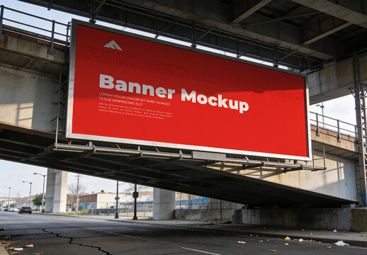 Banner Mockup PSD for Event Promotion and Business Advertising