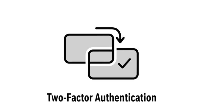 Two-Factor Authentication Icon: Security Verification and Digital Access