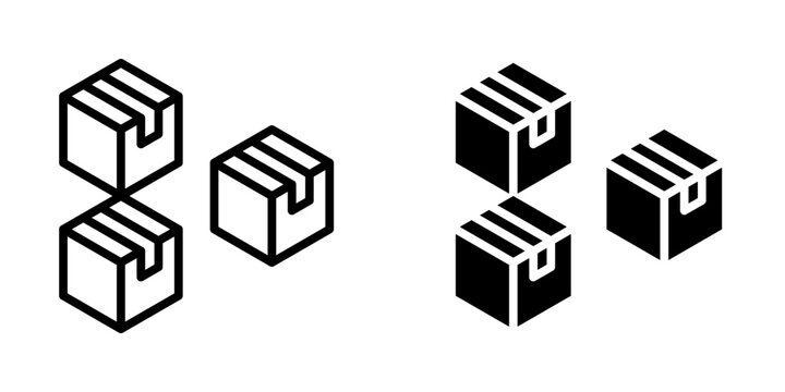 Boxes icon, element icon for design branding, print, and digital media