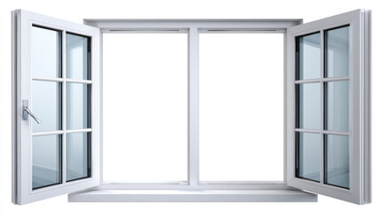 Obraz premium Illustration of aluminium window isolated on white background.