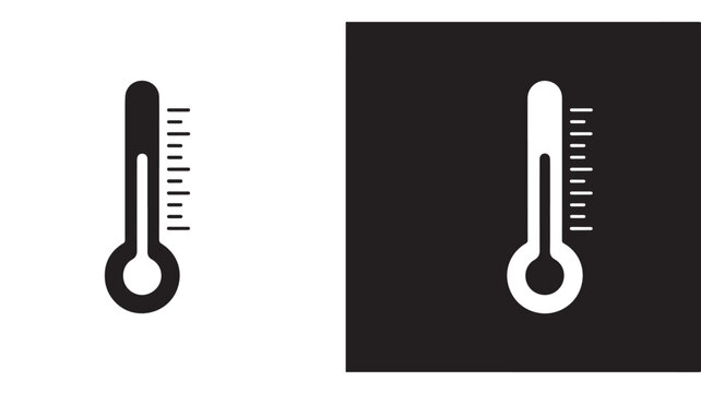 Thermometer Icon: Minimalist Temperature Vector for Weather and Climate UI