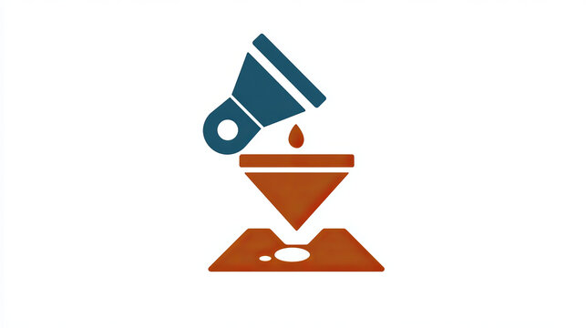 Soil test vector icon i.e. bearing capacity, field density or sand cone method. Geotechnical and civil engineering to use auger keep sampling material by drill, boring in ground layer for construction