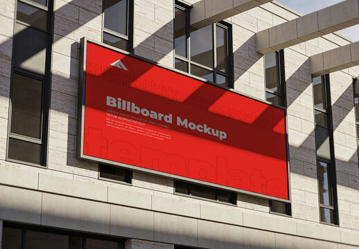 Realistic Outdoor Billboard Mockup PSD for Advertising Campaign Branding
