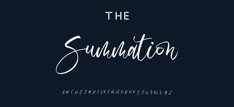 Hand drawn vector alphabet. Modern monoline signature script font. Elegant Signature Font. Best Alphabet Beautiful Calligraphy Signature Font